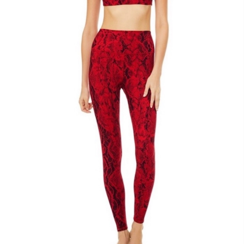 Noli Active red snake print active legging yoga bandier xs